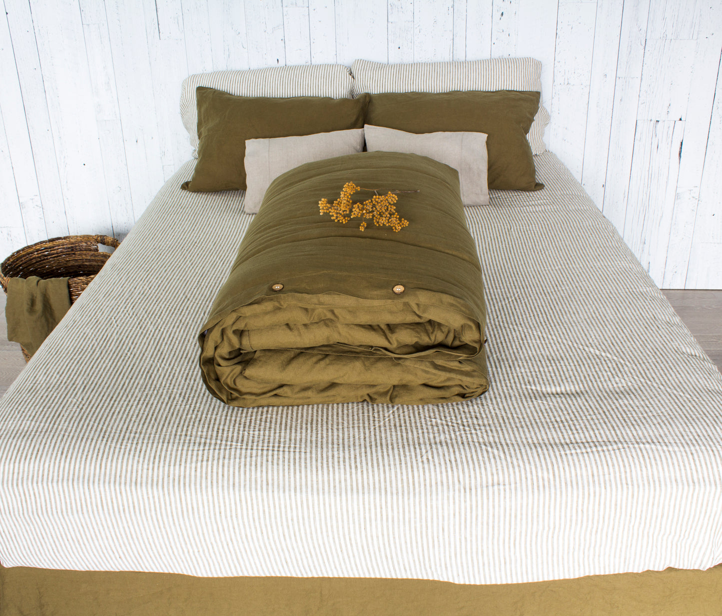 Queen Duvet or Set in Olive