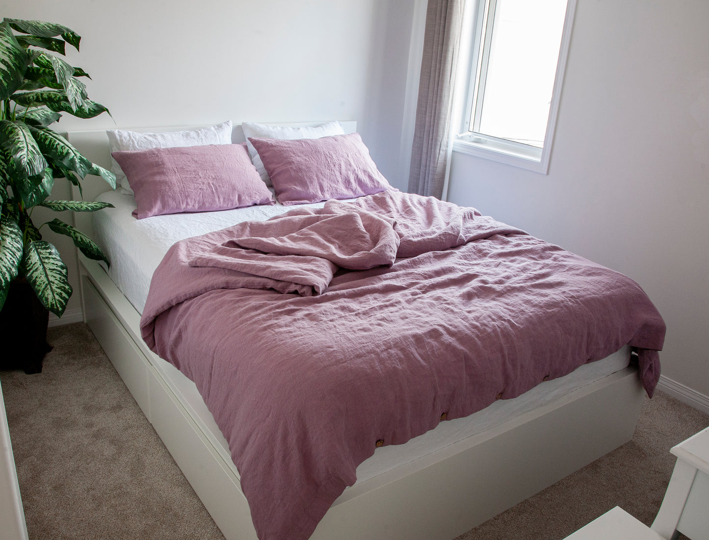 Full Double Sized Linen Duvet Cover - Choose Colour in Drop Down