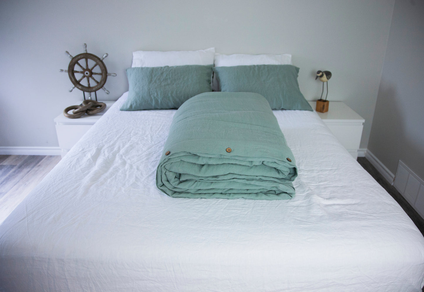 Queen Sized Linen Duvet Cover - Choose Colour in Drop Down