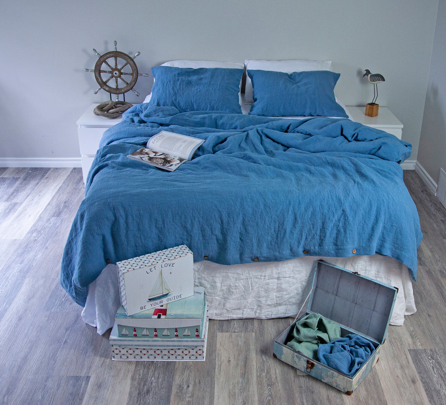 Cal. King Set Duvet + Pillowcases - choose colour in drop down
