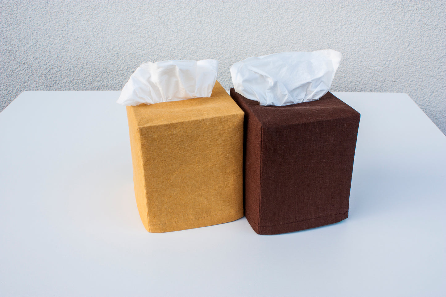 Linen Stripe Square Tissue Box Cover
