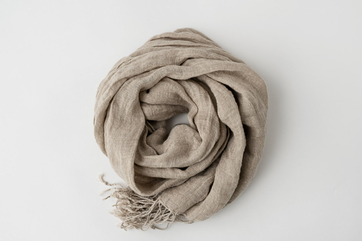Linen Scarf with Tassels