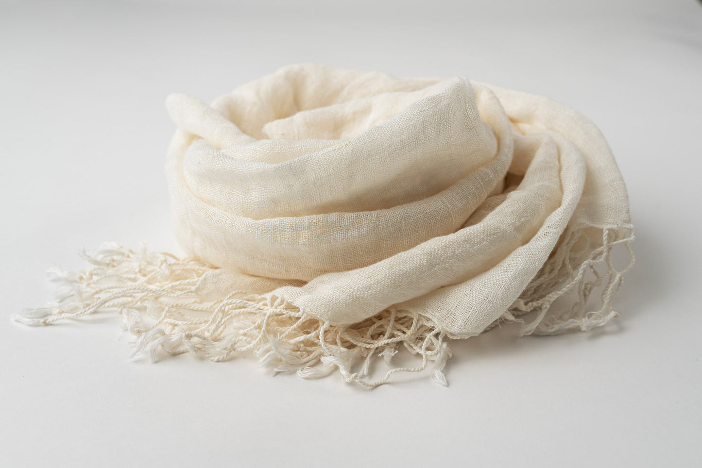Linen Scarf with Tassels