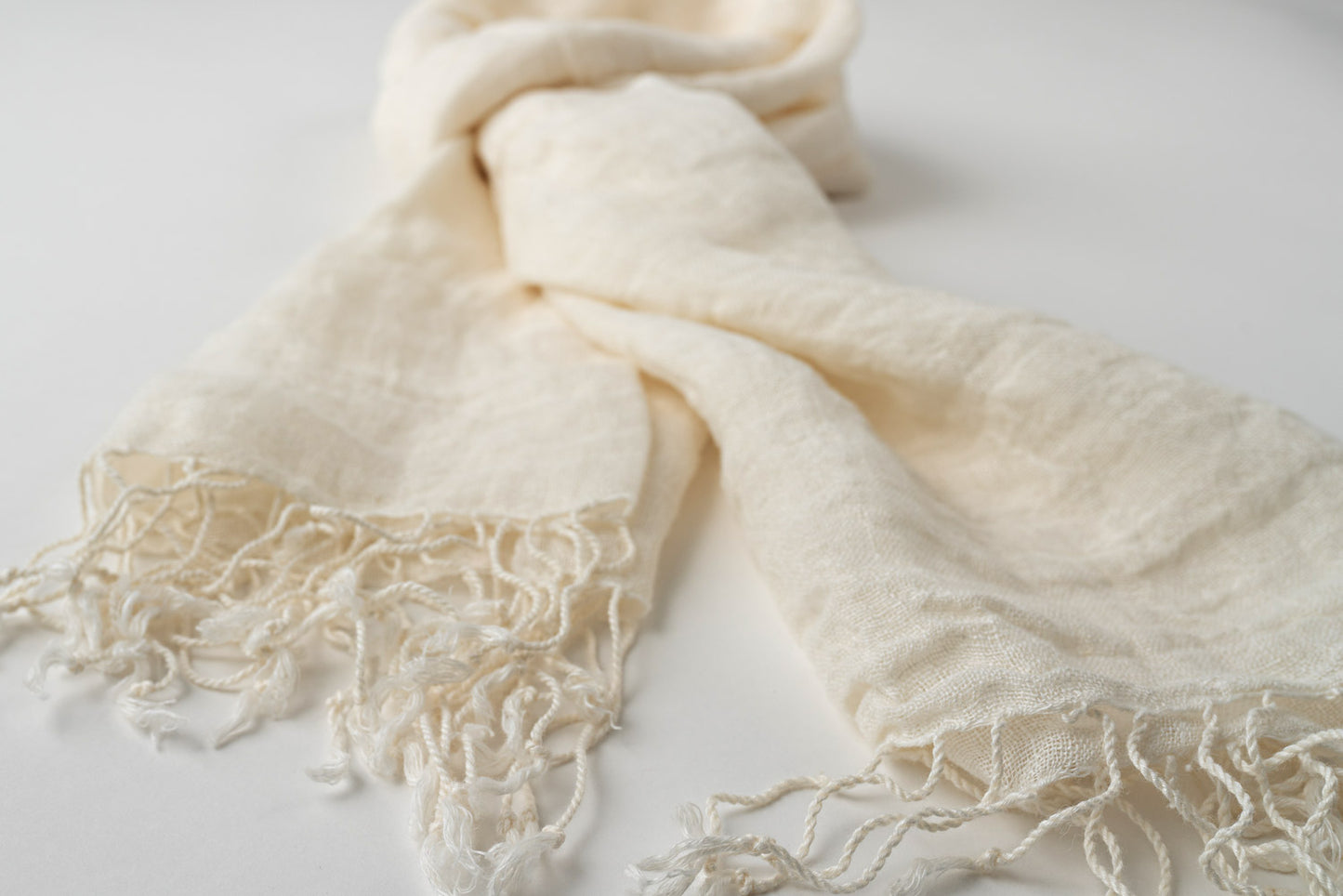 Linen Scarf with Tassels
