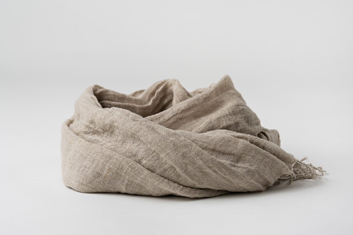 Linen Scarf with Tassels