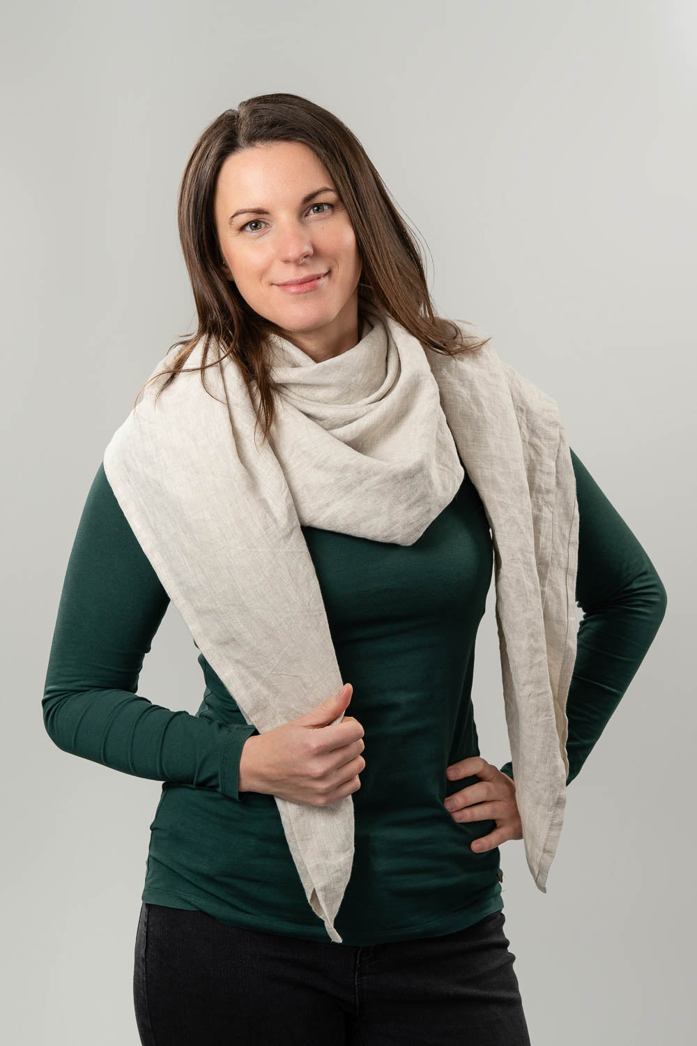 Large Linen Scarf