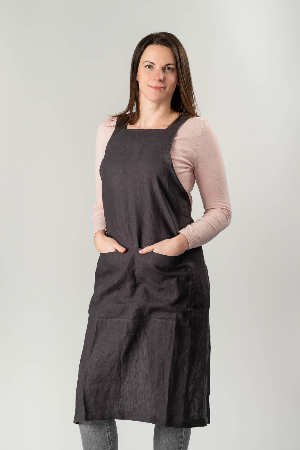Adult Linen Crossback Apron