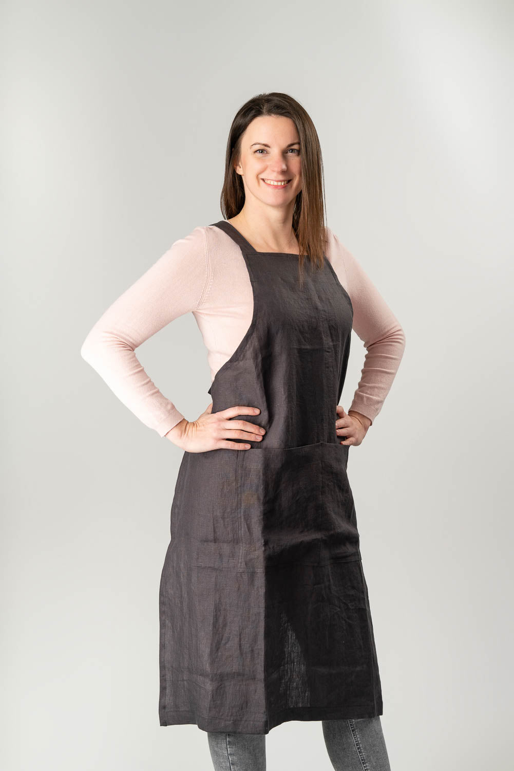 Adult Linen Crossback Apron