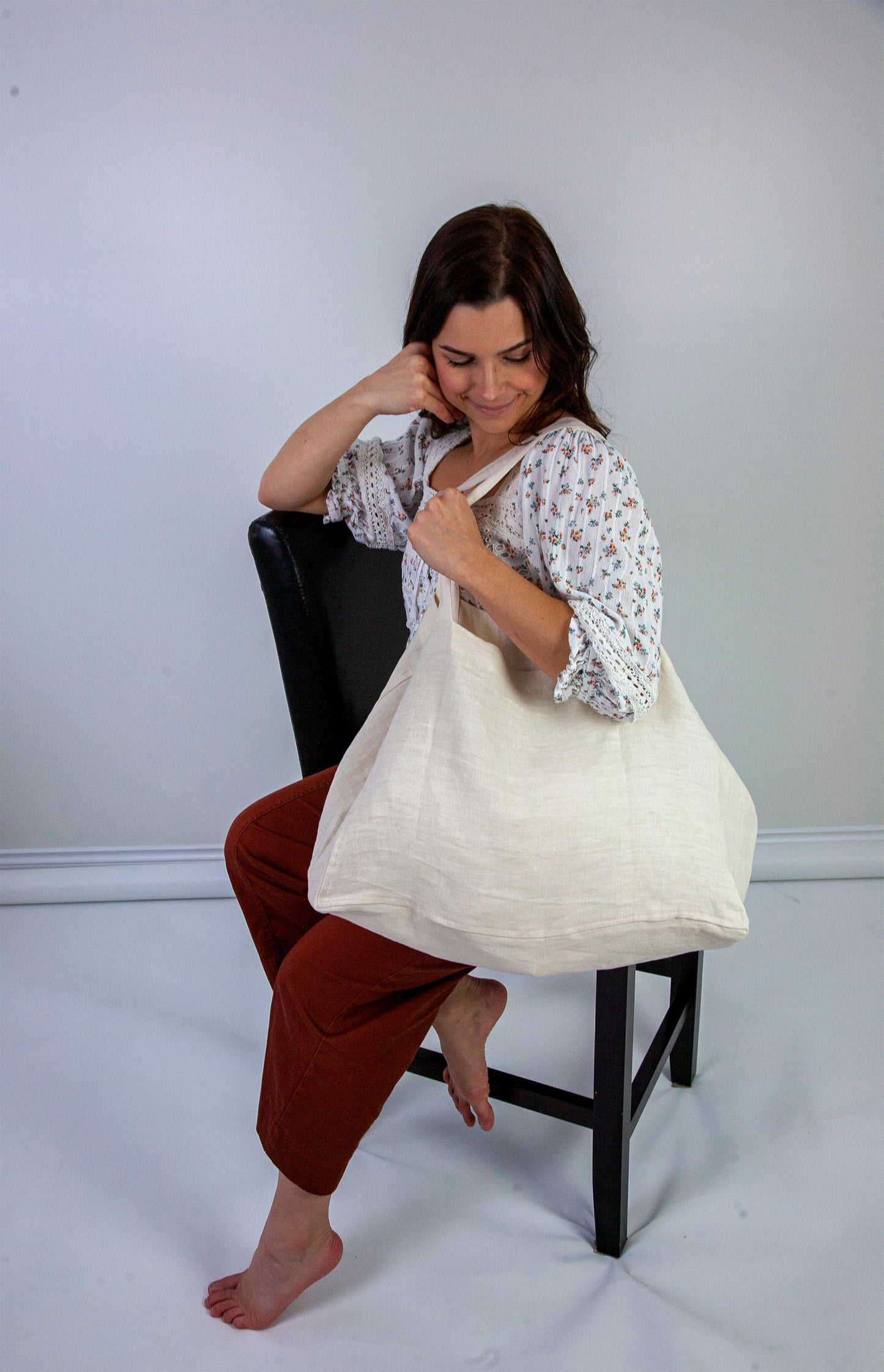 Large Linen Tote Bag