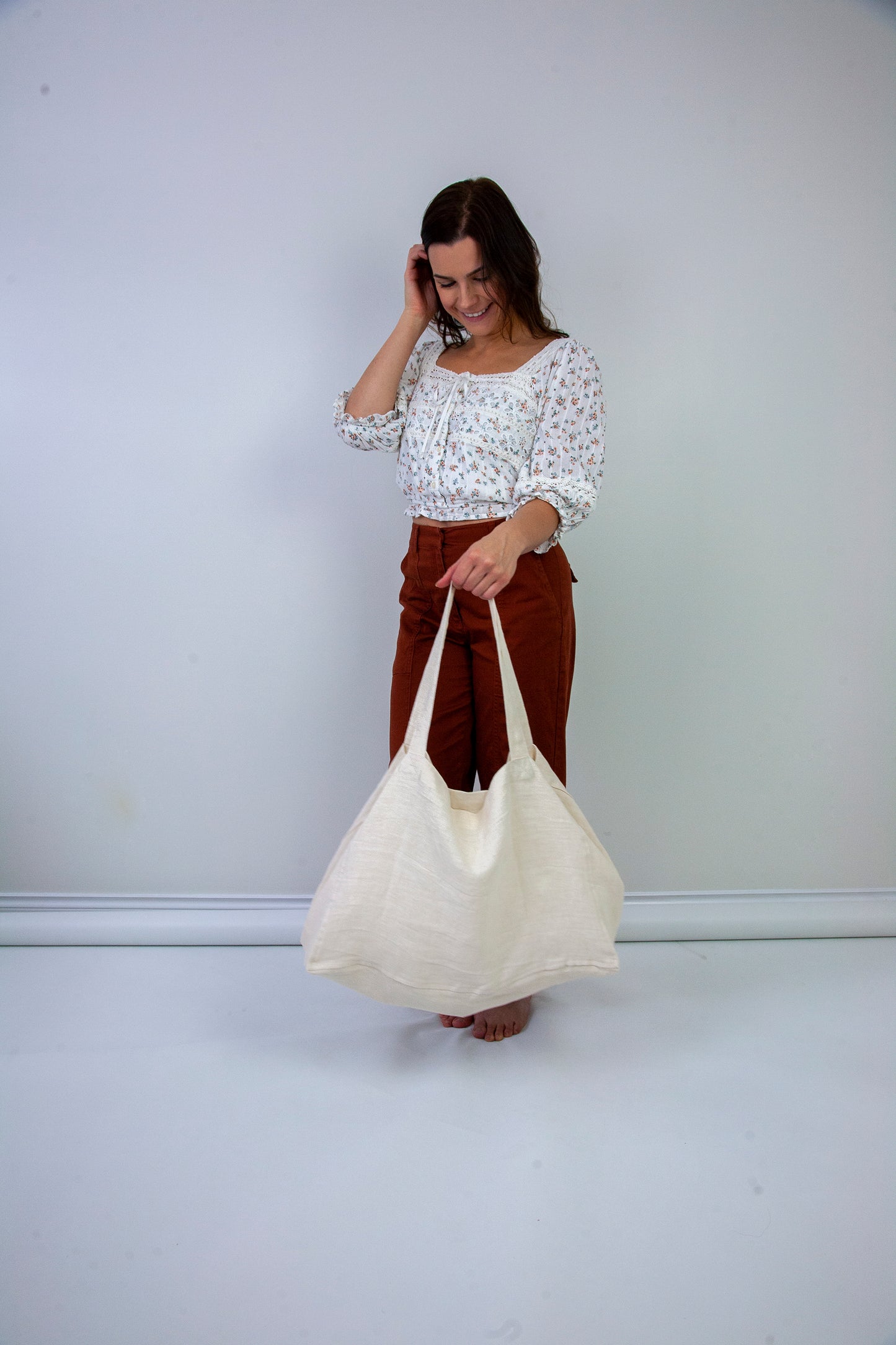 Large Linen Tote Bag