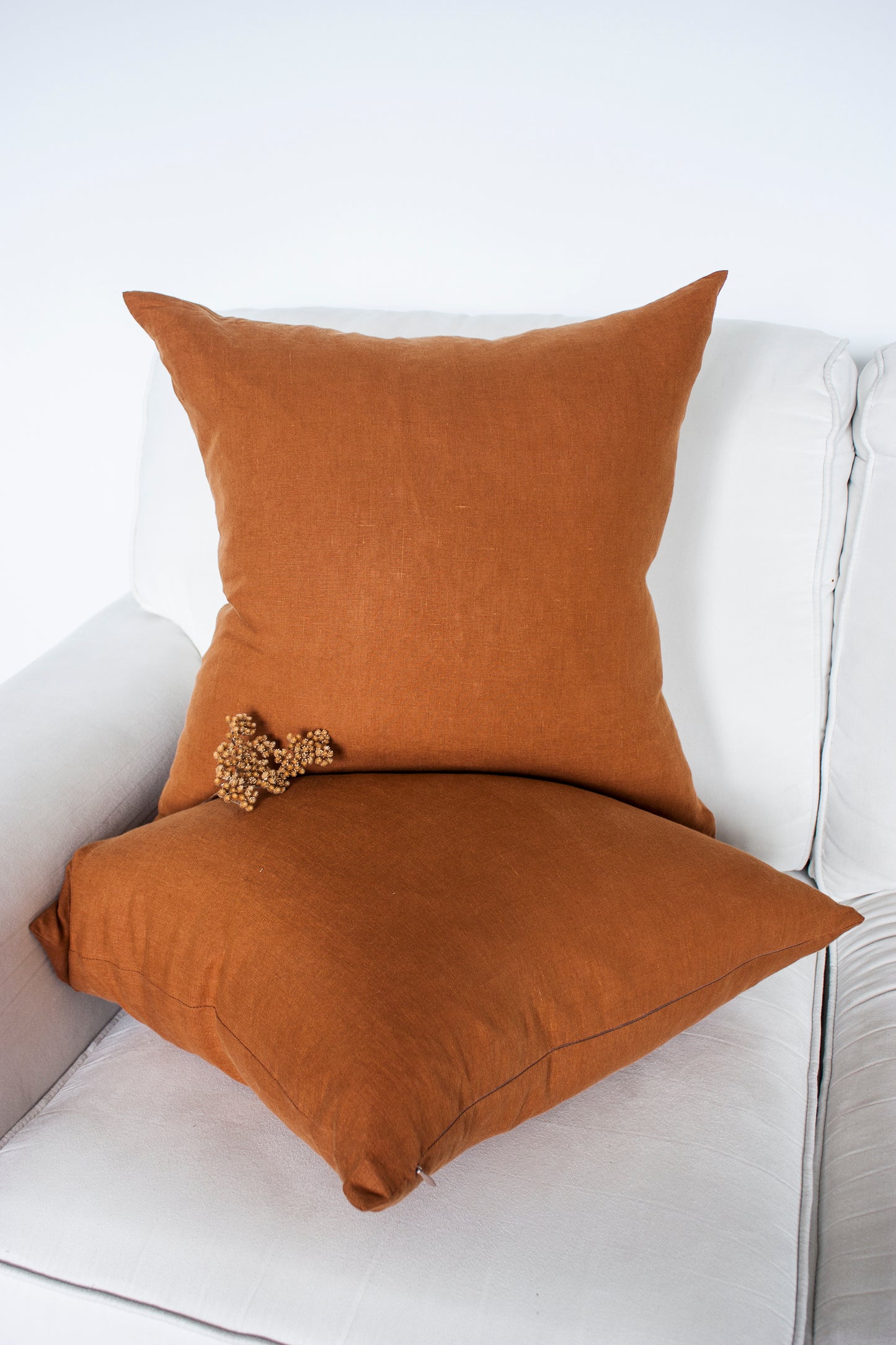 Linen Cushion Cover with Zipper (18", 20" & 22")