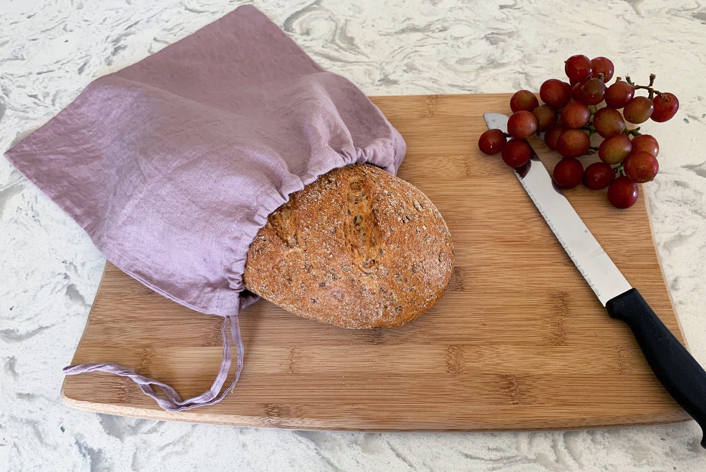 Linen Drawstring Produce/Bread Bag