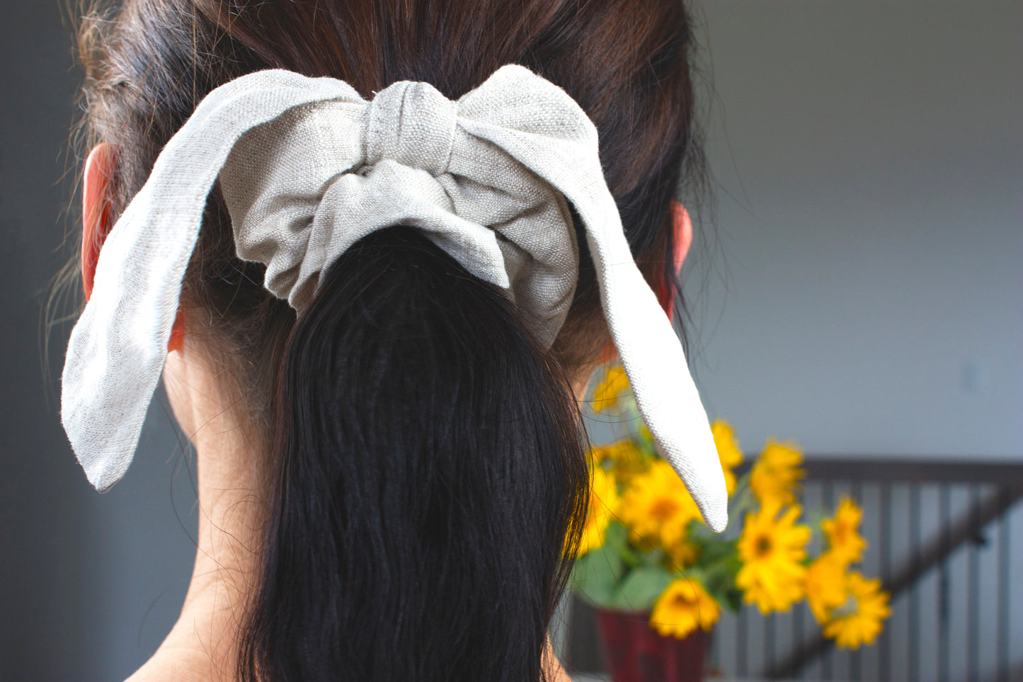 Adult & Child Hair Scrunchie Set with Bunny Ears