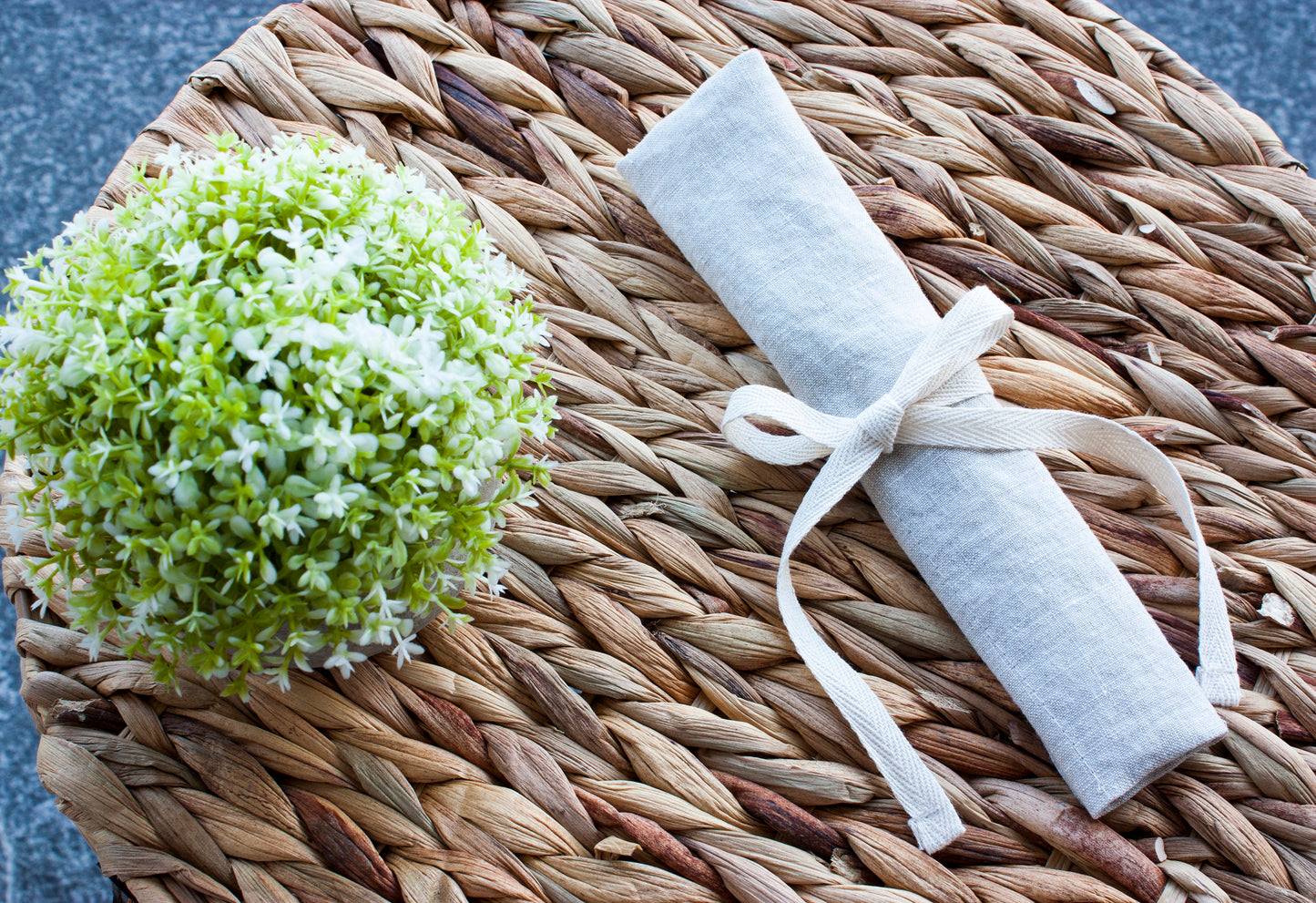 Linen Cutlery Roll Wrap
