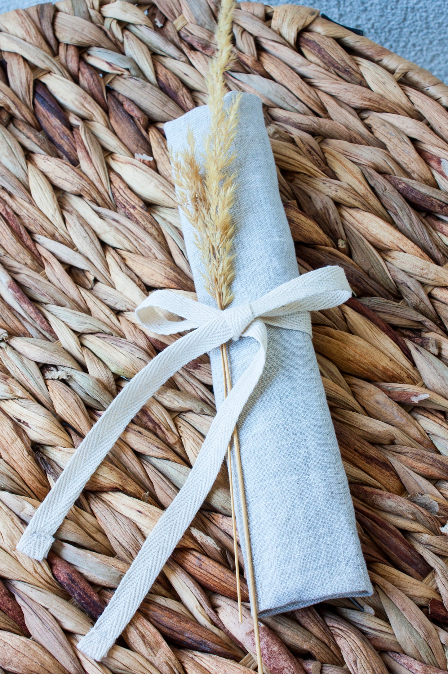 Linen Cutlery Roll Wrap