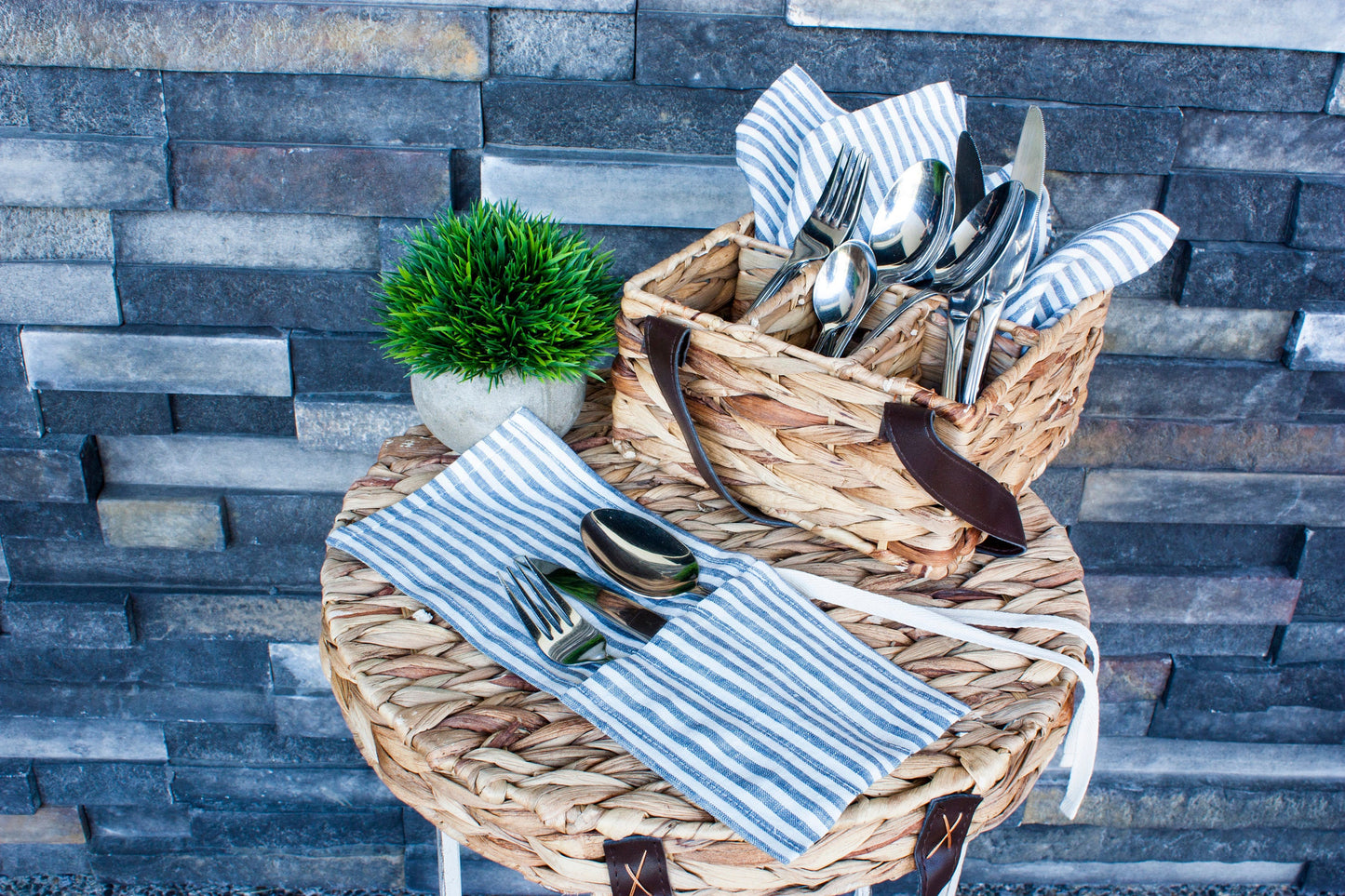 Linen Cutlery Roll Wrap