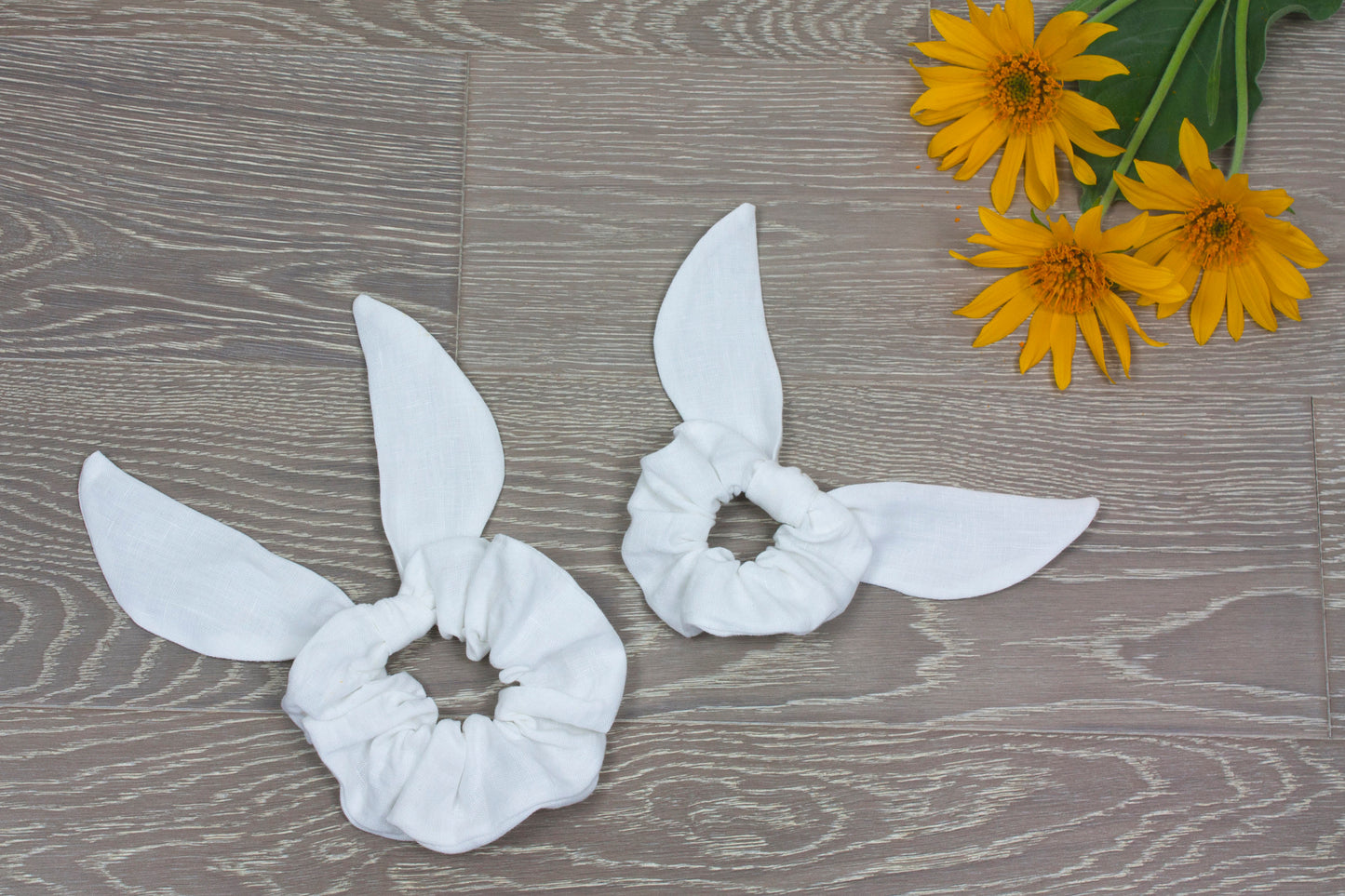 Adult & Child Hair Scrunchie Set with Bunny Ears
