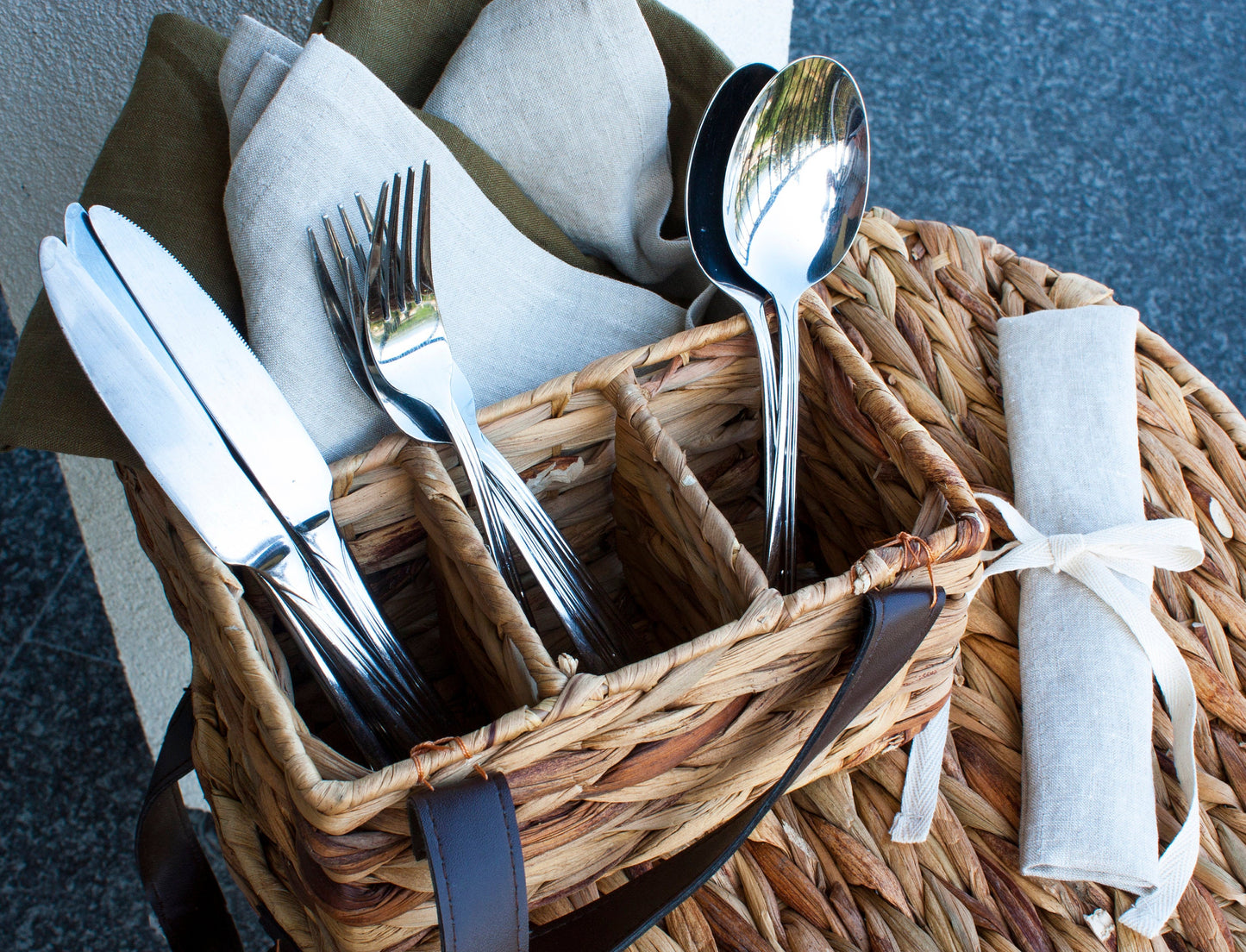 Linen Cutlery Roll Wrap