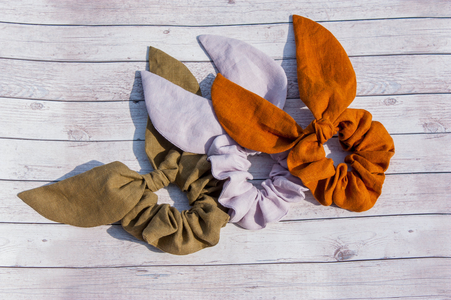 Adult & Child Hair Scrunchie Set with Bunny Ears