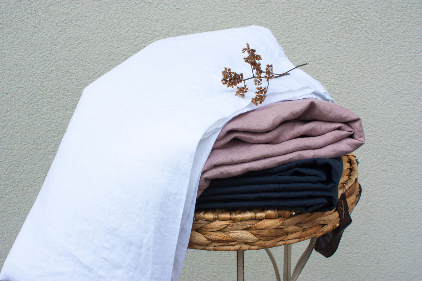 Linen Flat Sheet in all Solid Colours (Twin to Queen)