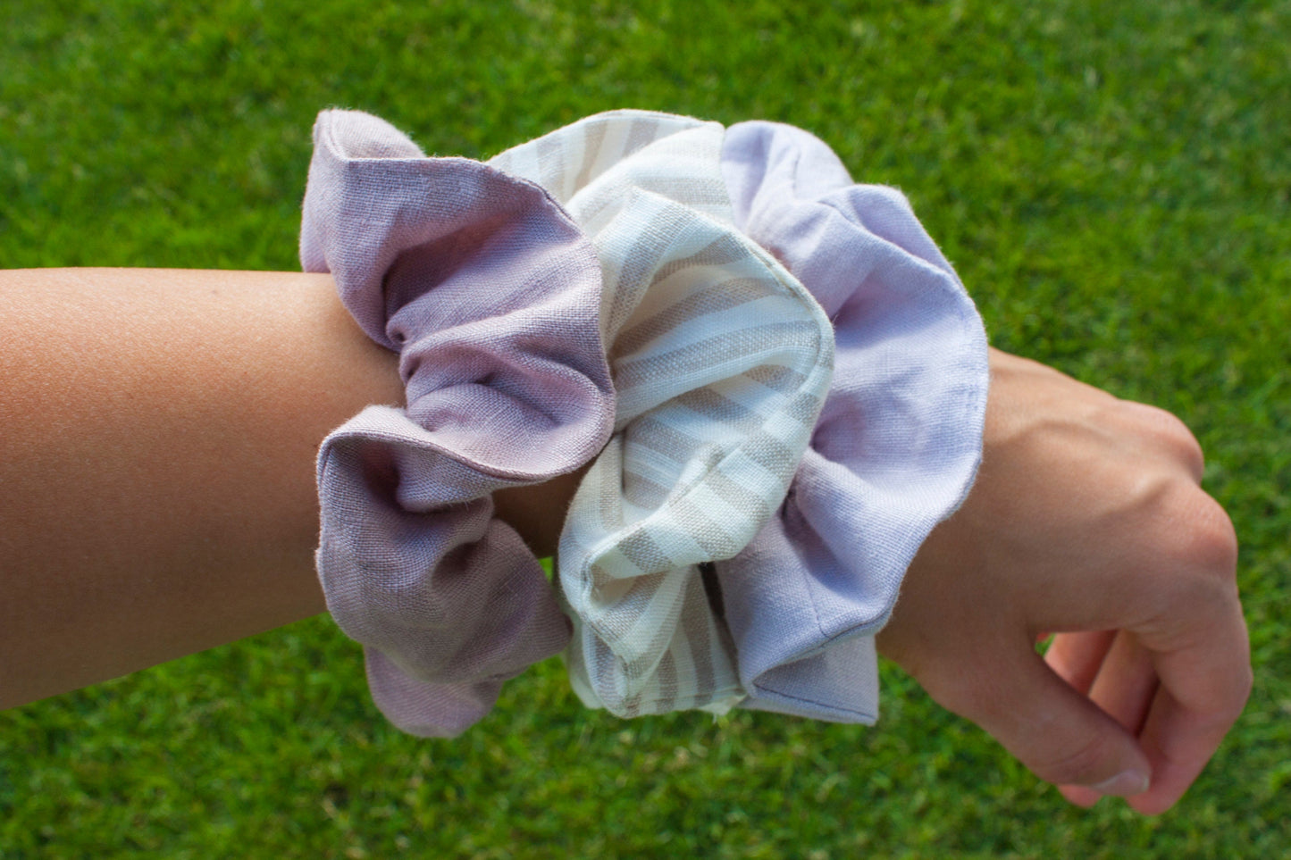 Adult & Child Hair Scrunchie Set with Bunny Ears