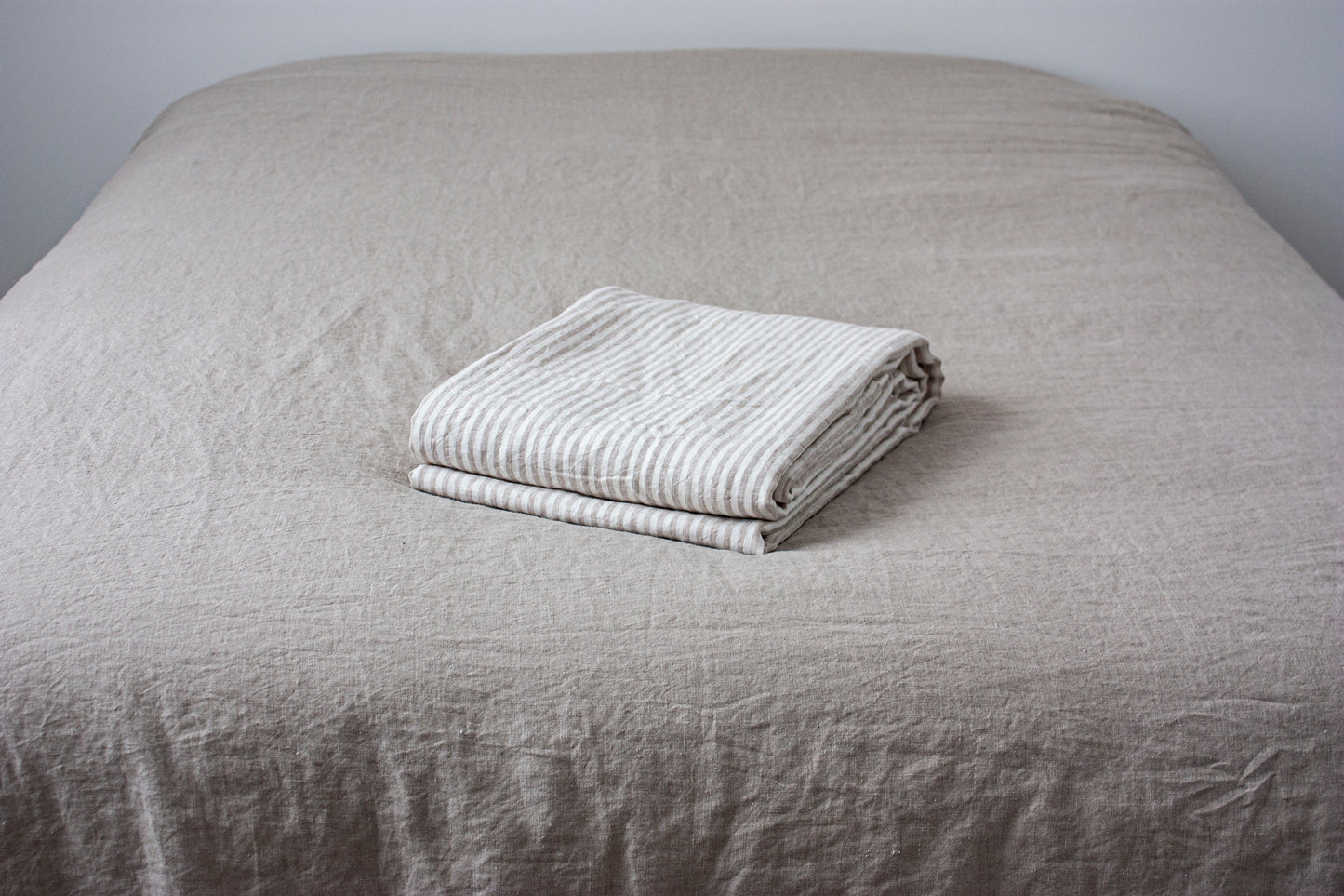 Striped Linen Flat Sheet