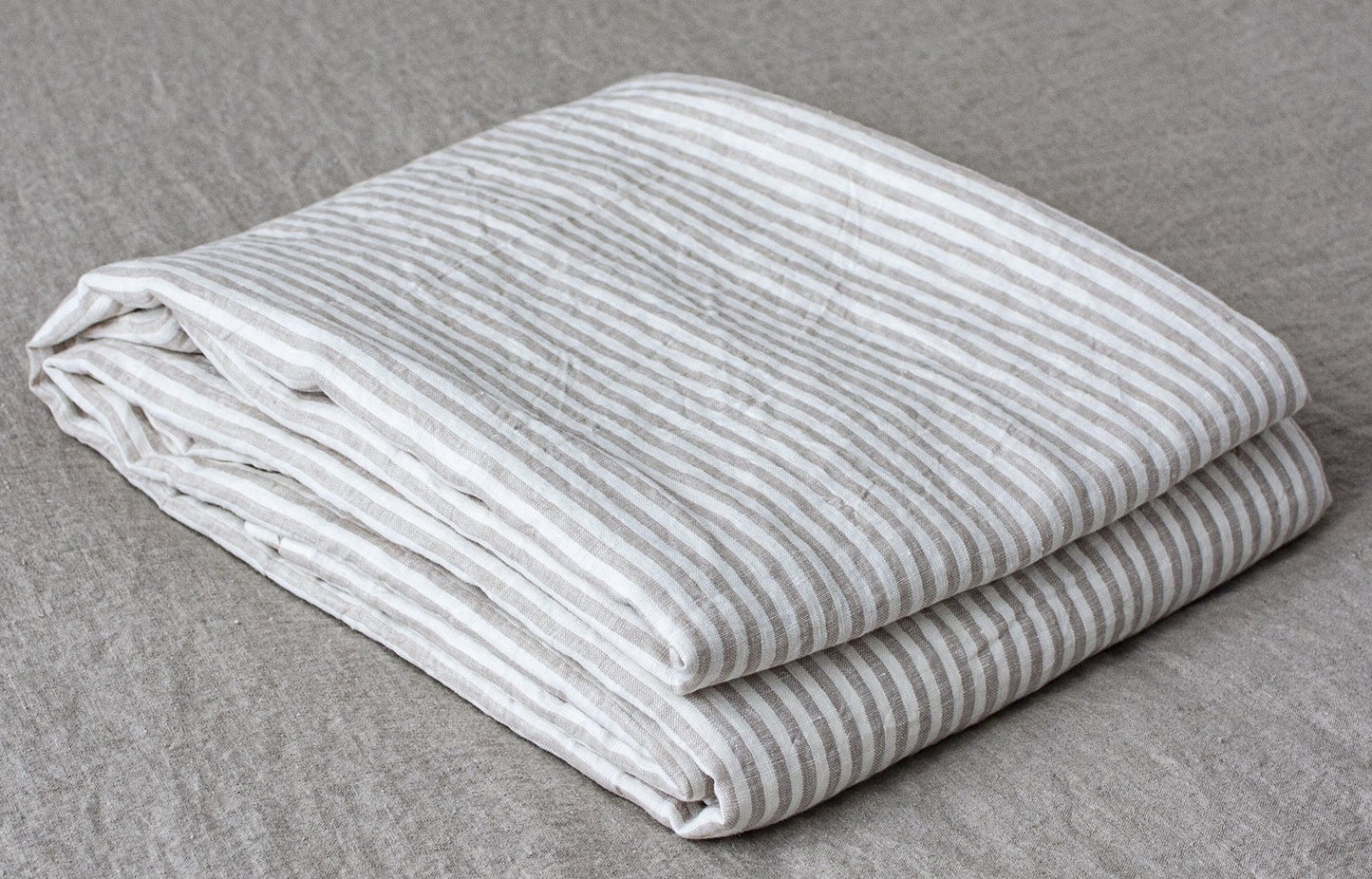 Striped Linen Flat Sheet (Twin to Cal. King)