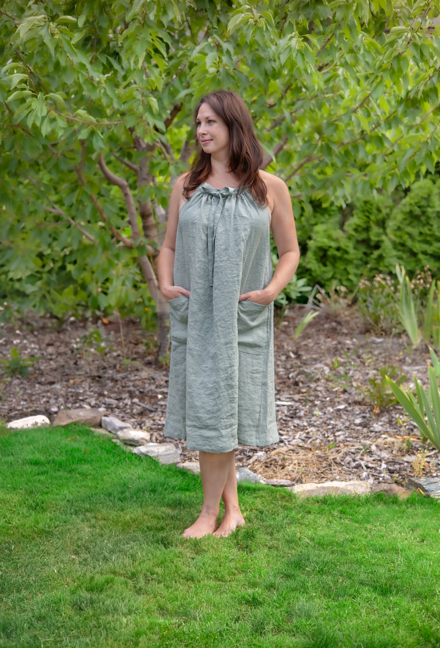 Linen Pocket Dress