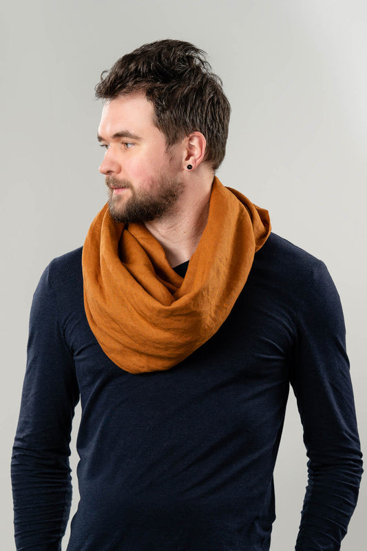 Mens Large Linen Scarf
