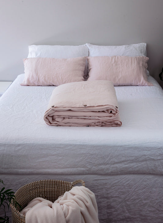 Cal. King Sized Linen Duvet Cover - Choose Colour in Drop Down