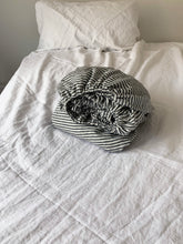 Load image into Gallery viewer, Striped Linen Fitted Sheet - Choose Size in Drop Down
