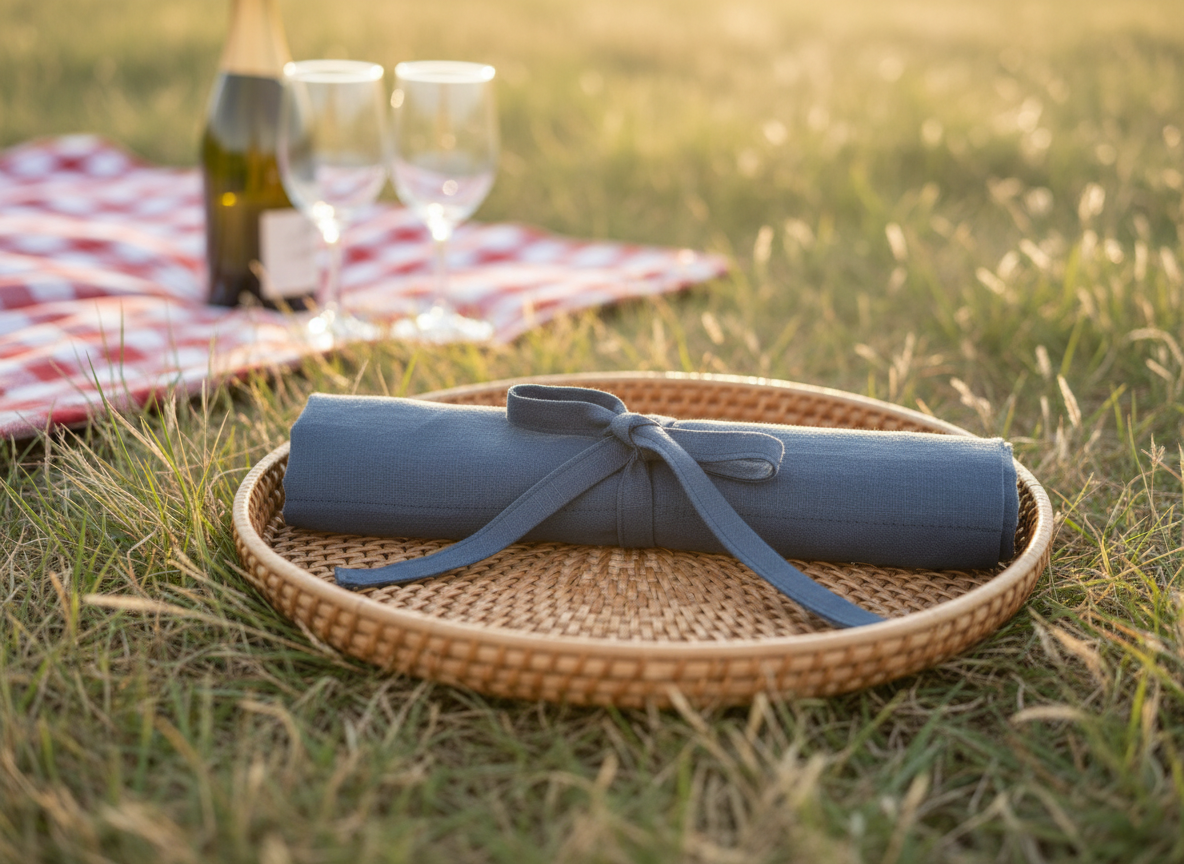 Linen Cutlery Roll Wrap