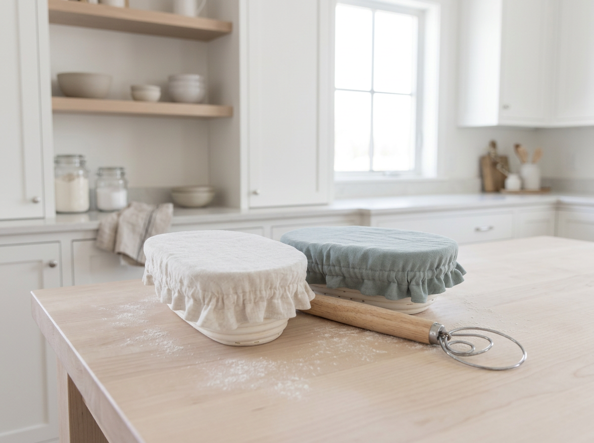 Linen Oval Basket Cover