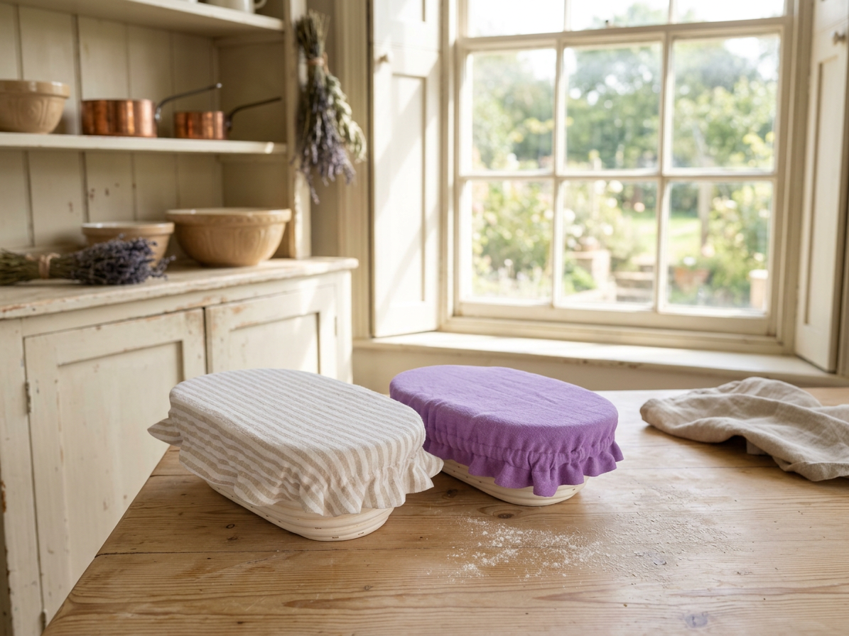 Linen Oval Basket Cover