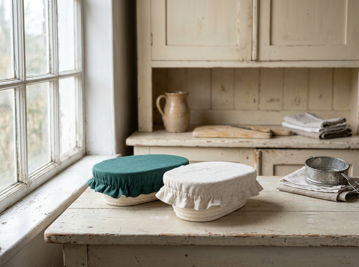 Linen Oval Basket Cover