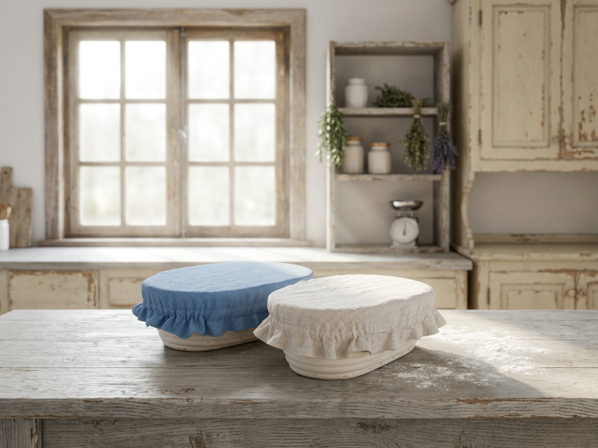 Linen Oval Basket Cover