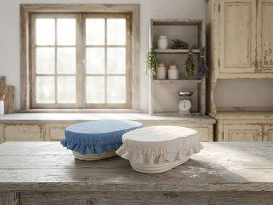 Linen Oval Basket Cover