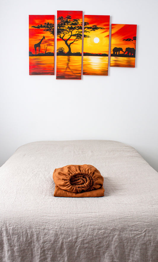 King Linen Fitted Sheet - Select colour in drop down