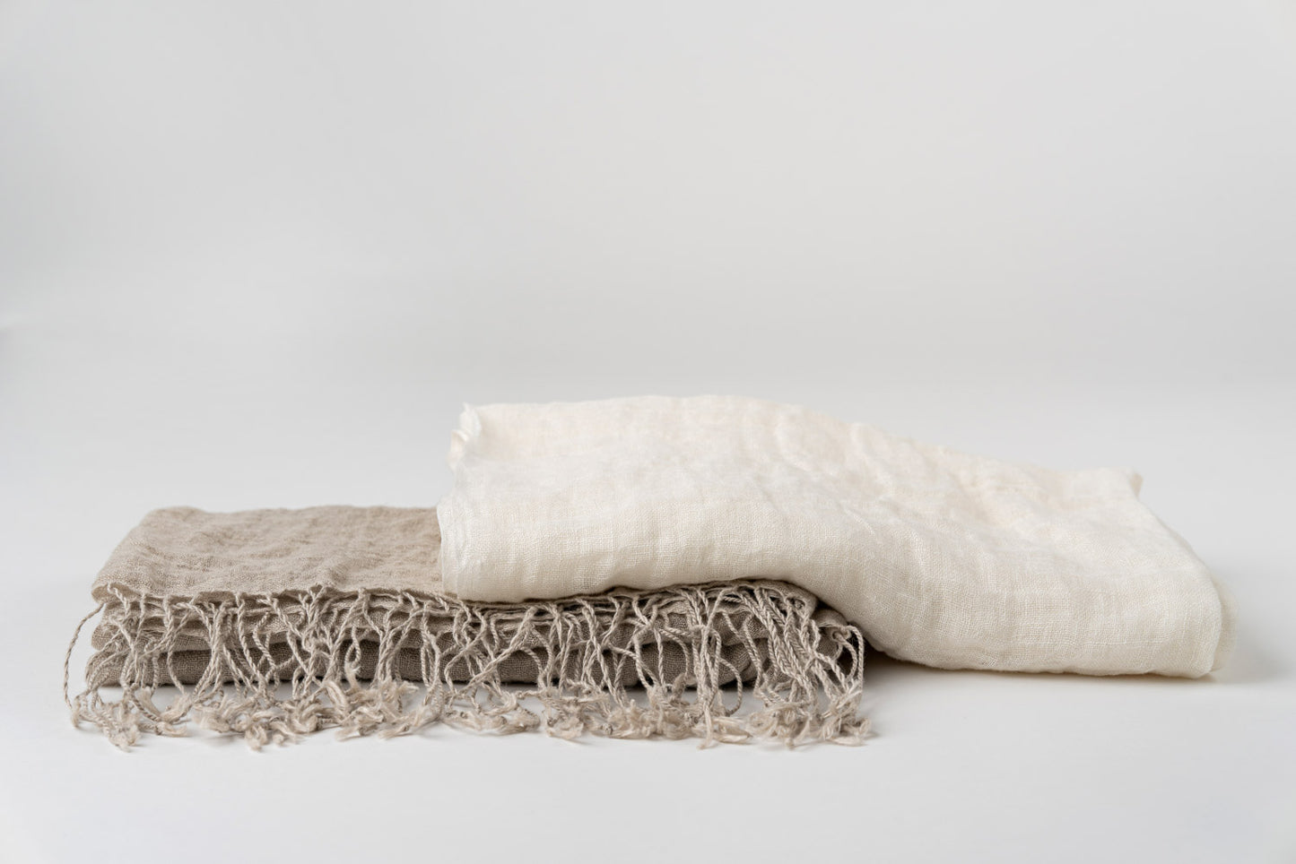 Linen Scarf with Tassels