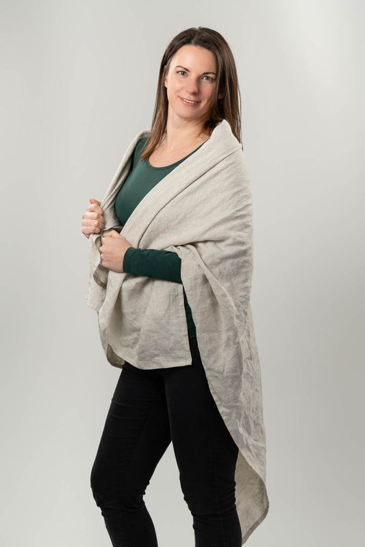 Large Linen Wrap Scarf