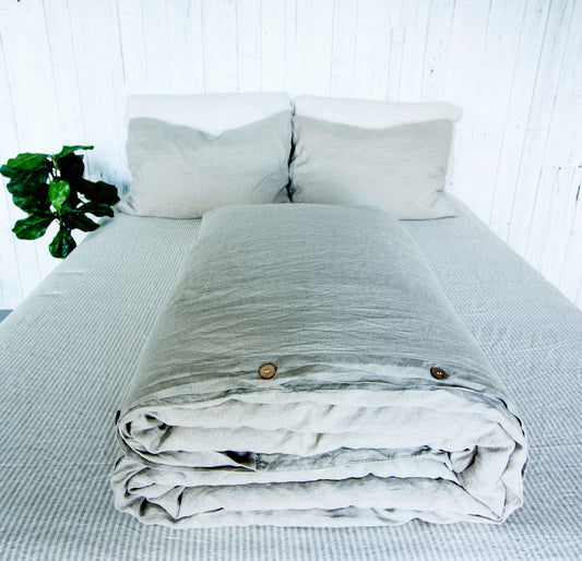 Single Sized Linen Duvet Cover - Choose Colour in Drop Down
