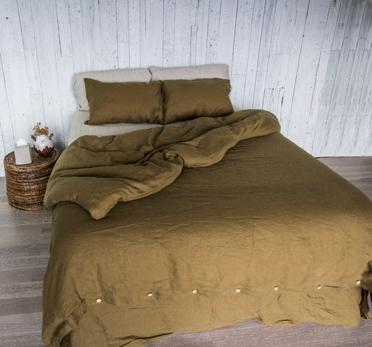 Olive Set Duvet + 2 Pillowcases