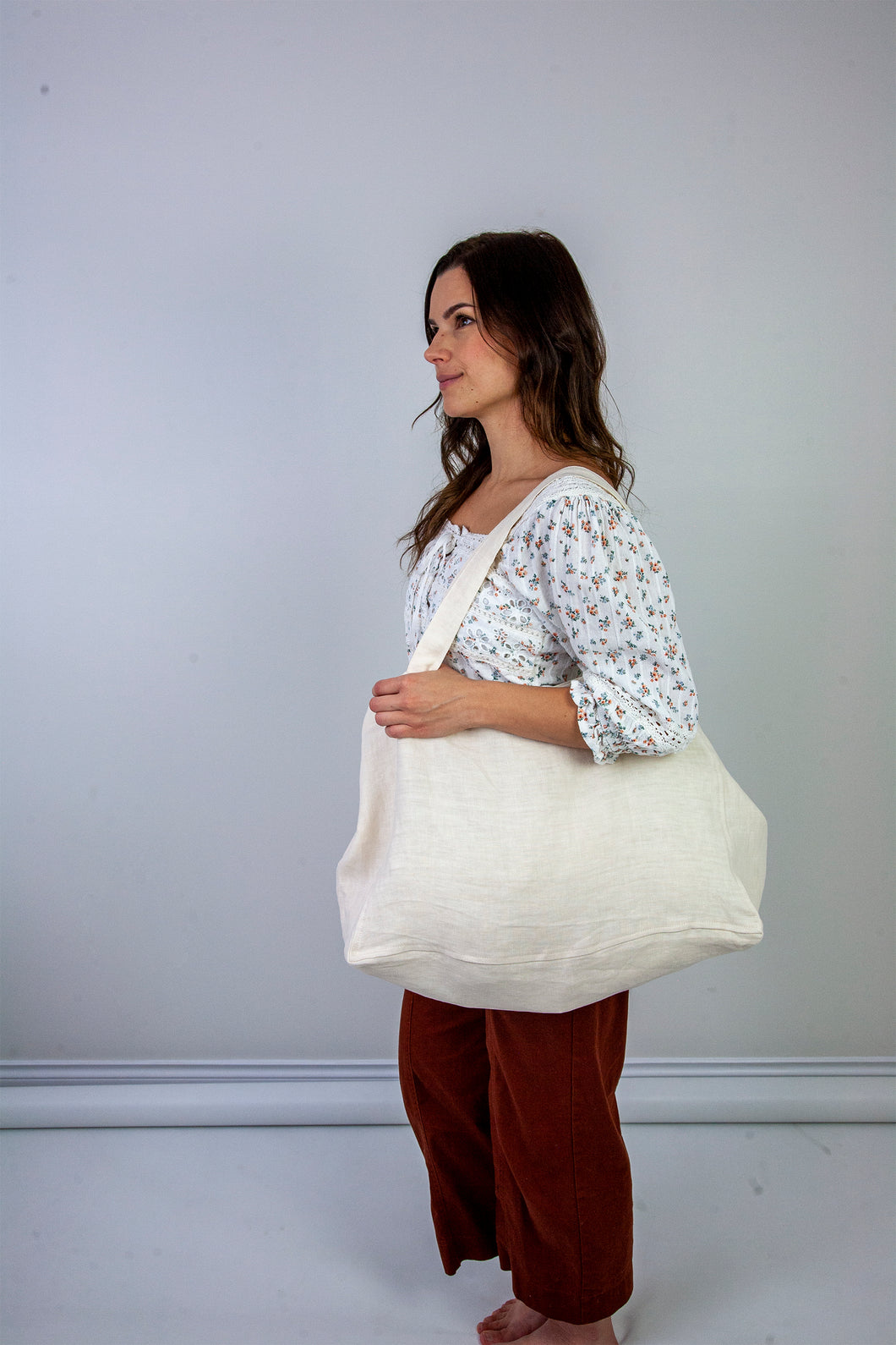 Large Linen Tote Bag