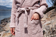 Load image into Gallery viewer, Blush Waffle Unisex Linen Bathrobe - S to 4XL
