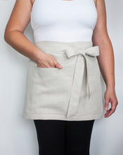 Load image into Gallery viewer, Striped Linen Half Apron
