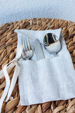 Load image into Gallery viewer, Linen Cutlery Roll Wrap
