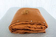 Load image into Gallery viewer, Tobacco Linen Duvet Cover
