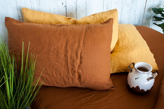 Linen Back Closure Pillowcase