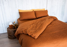 Load image into Gallery viewer, Tobacco Linen Duvet Cover
