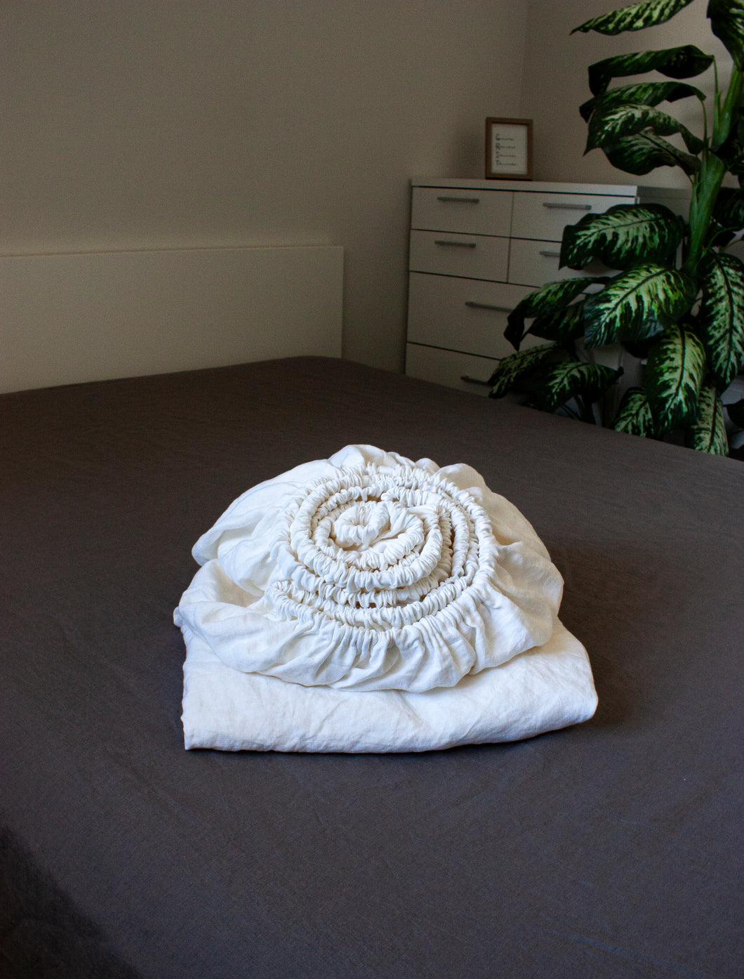 Fitted Sheet In White (Twin, Full, Queen and King)